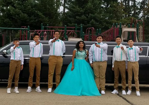 Rent limo for Quinceaneras